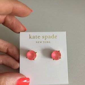 Pink stud earrings